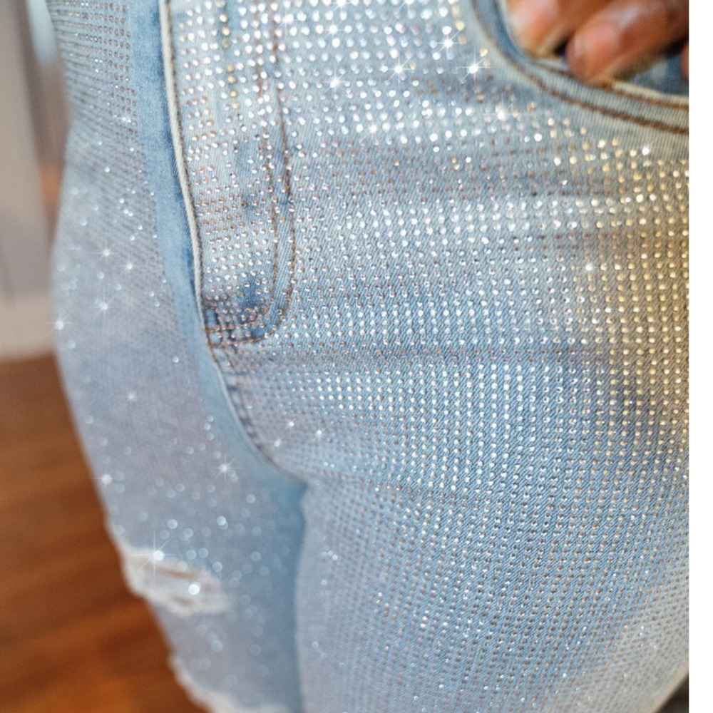 Sequin jeans
